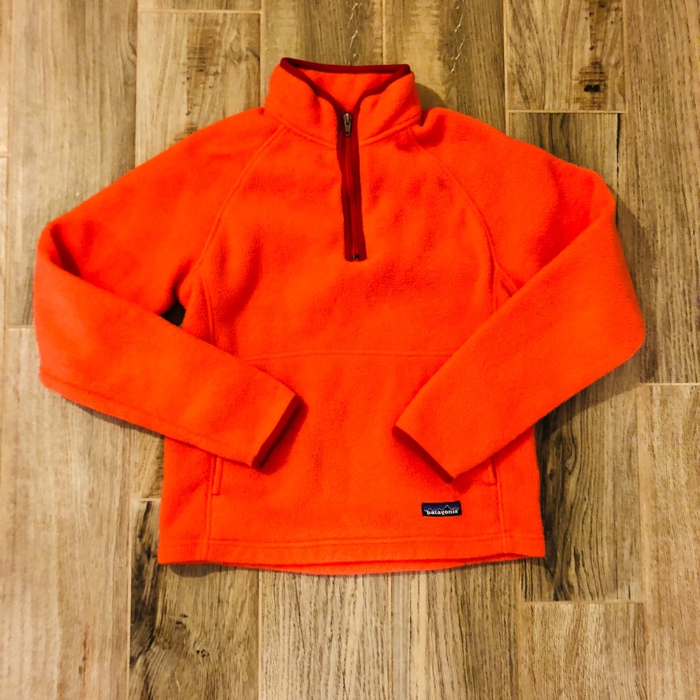 Patagonia Synchilla Orange Fleece Jacket Sz Small